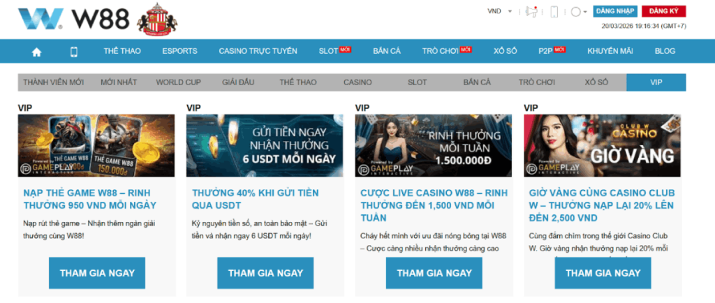 Khuyến mãi VIP W88